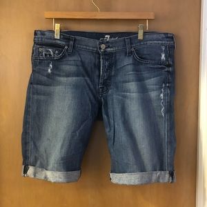7 for all man kind jean shorts